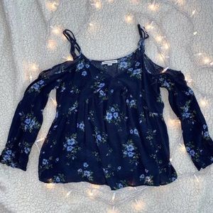 Floral Cold Shoulder Top